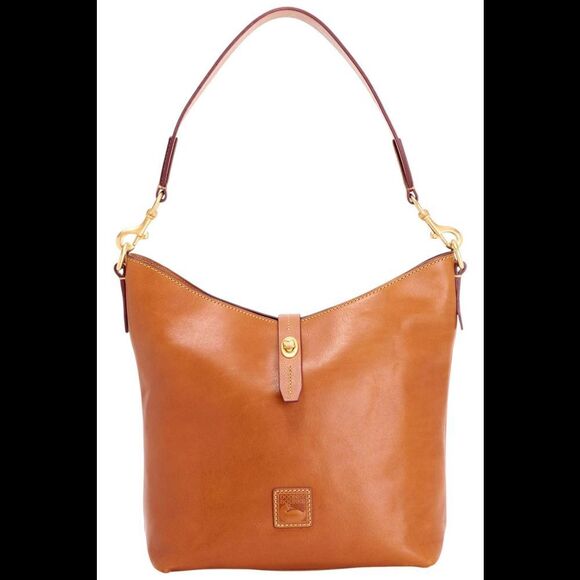 Dooney & Bourke Handbags - Dooney & Bourke Florentine Leather Large Sac Natural